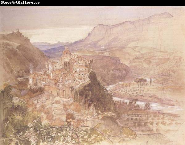 Samuel Palmer The Village of Papigno on the Nar,between Terni and thte Falls